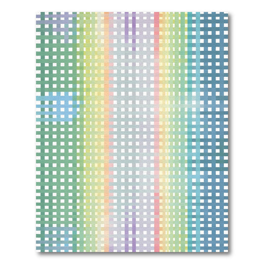 Pastel Plaid Gradient Weave Rug
