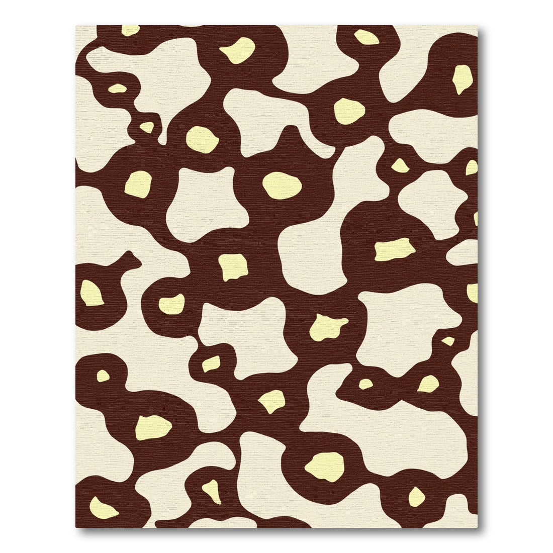 Organic Ochre Brown Amorphous Forms Rug