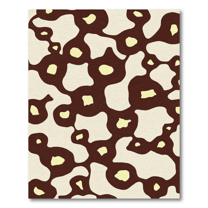 Organic Ochre Brown Amorphous Forms Rug