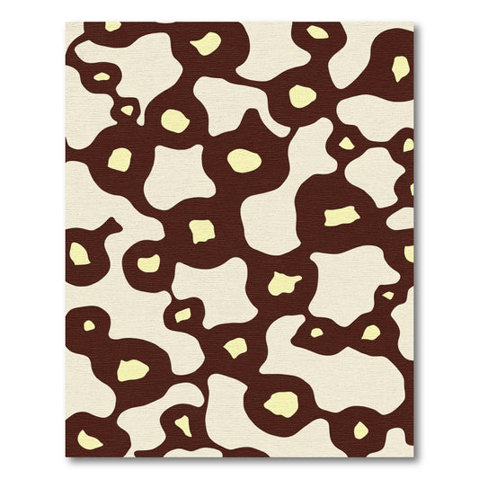 Organic Ochre Brown Amorphous Forms Rug