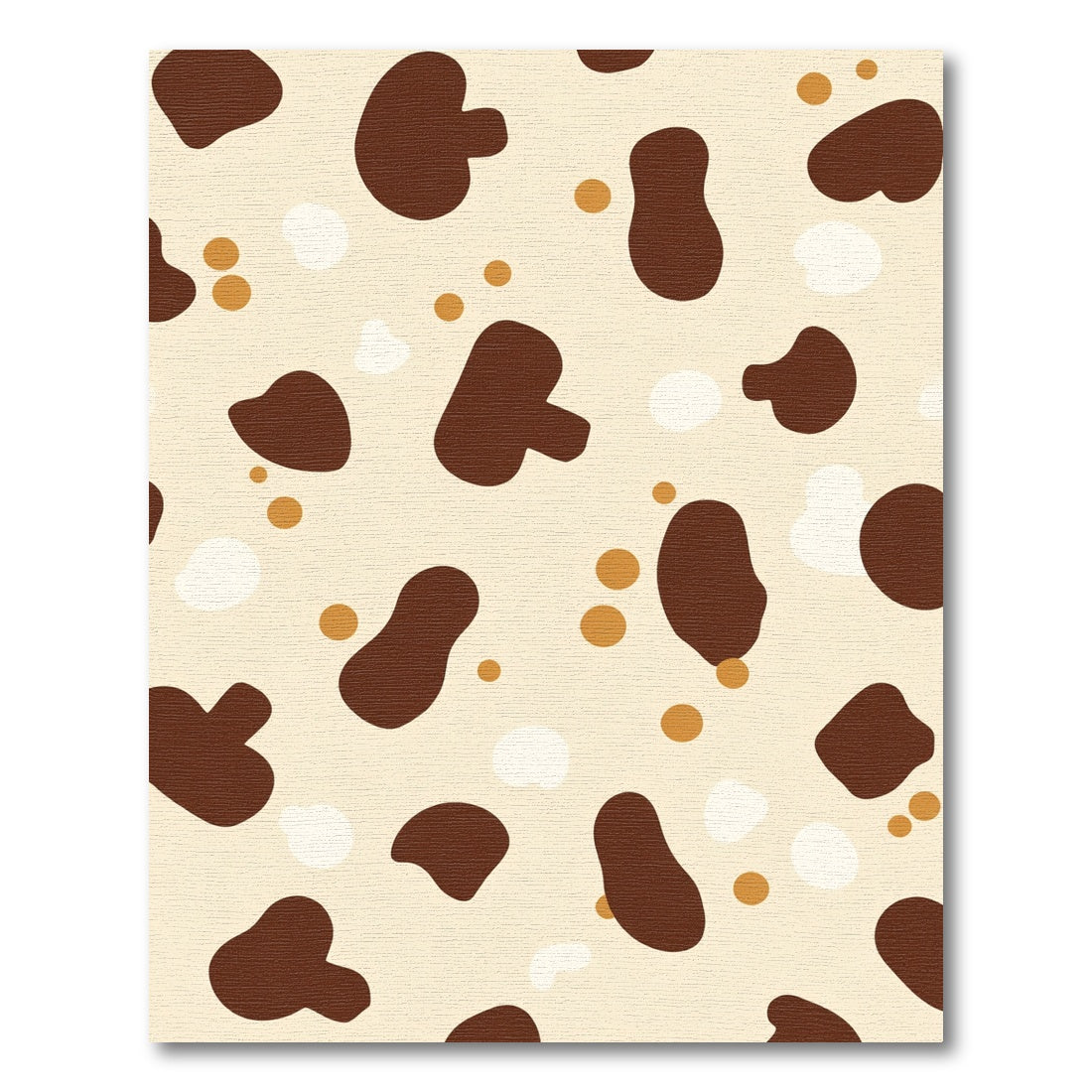 Cream Brown Spots Whimsical Mix Rug