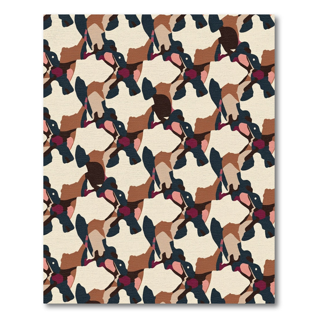 Abstract Earthy Organic Overlay Rug
