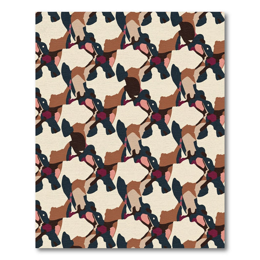 Abstract Earthy Organic Overlay Rug