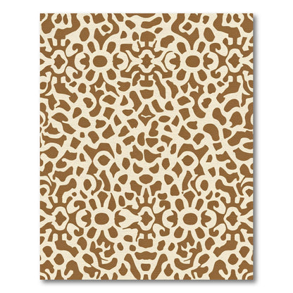 Brown Cream Organic Sunburst Rug