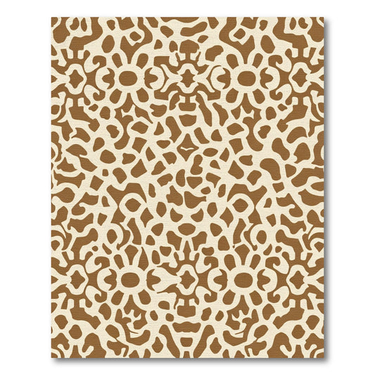 Brown Cream Organic Sunburst Rug