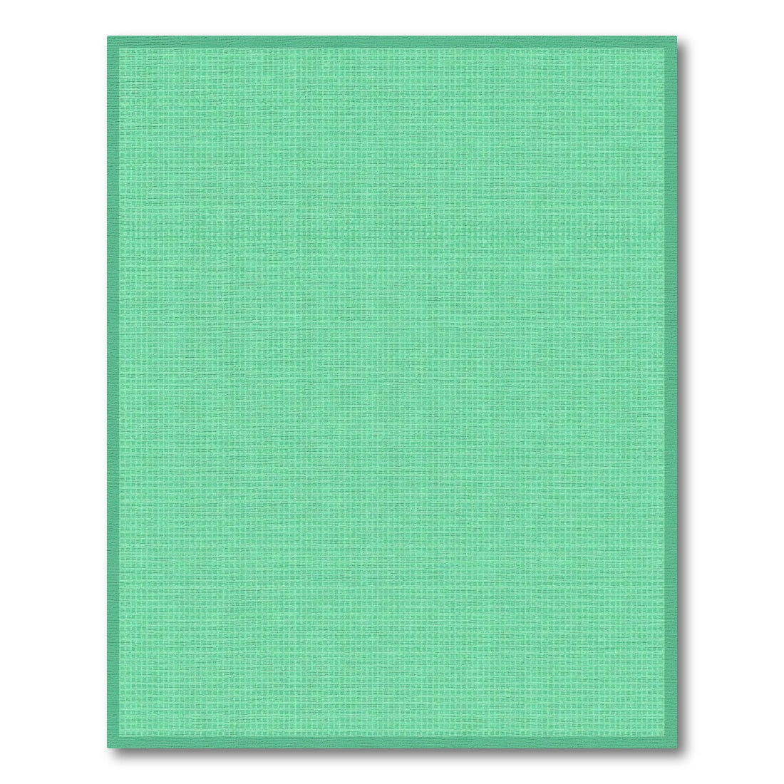 Aqua Subtle Gridded Border Rug