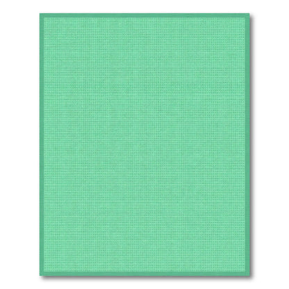 Aqua Subtle Gridded Border Rug