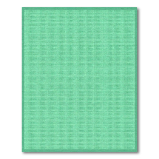 Aqua Subtle Gridded Border Rug