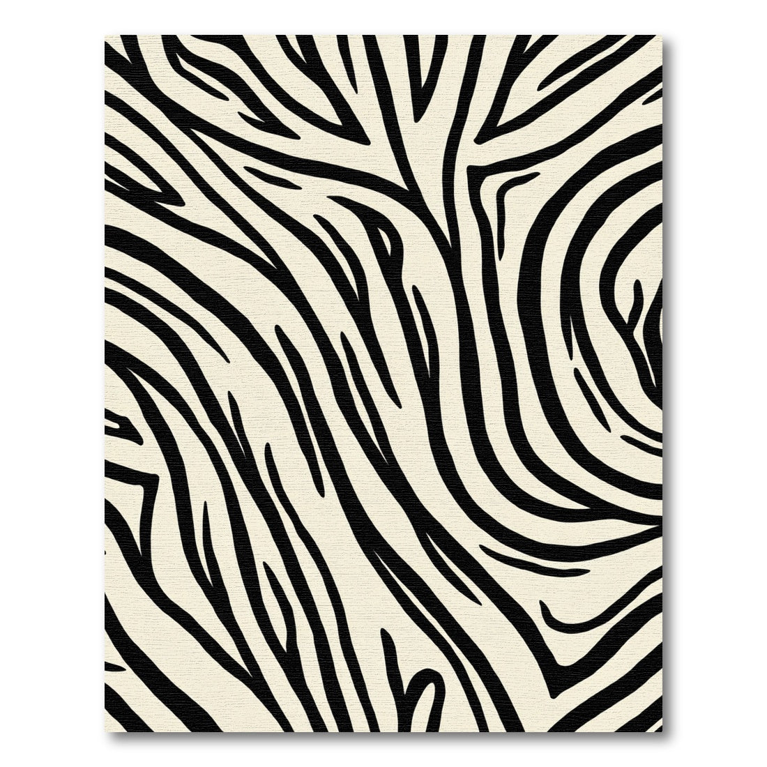 Striking Black Ivory Tiger Ripples Rug