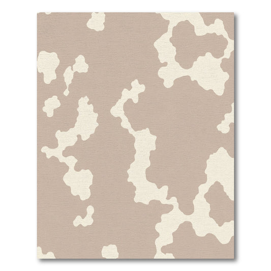 Contemporary Beige and Cream Spots Rug