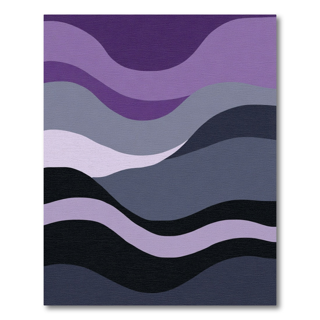 Amethyst Waves Abstract Layered Rug