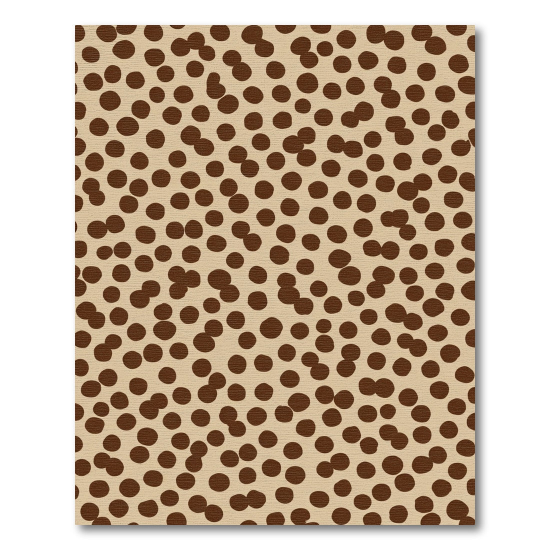 Brown Dispersed Circles Scattered Pattern Rug