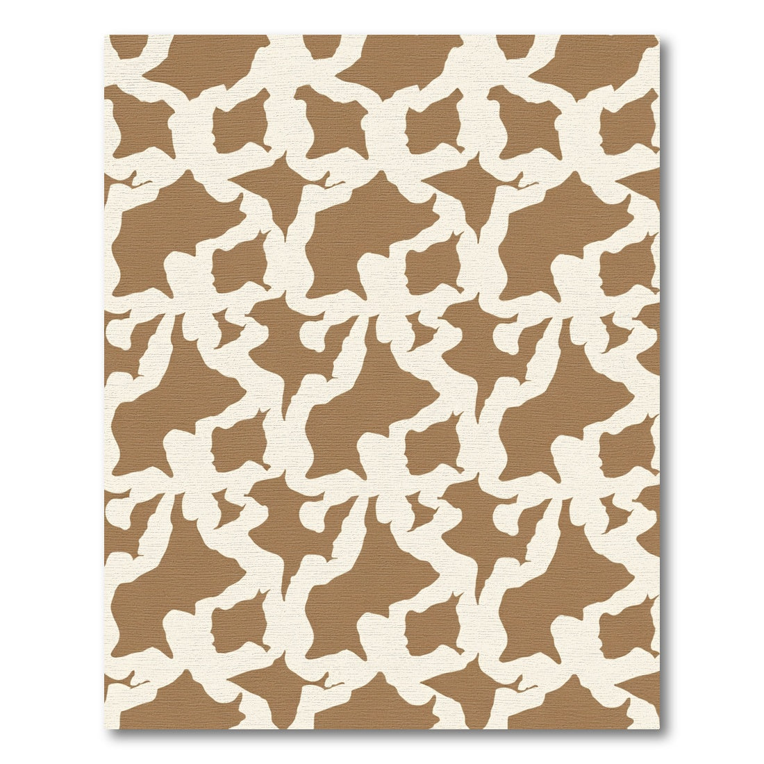 Brown Cream Organic Shape Rug