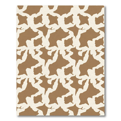 Brown Cream Organic Shape Rug