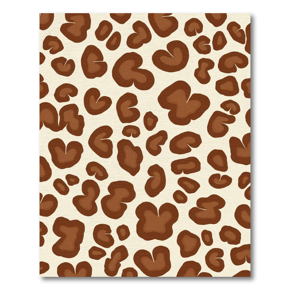 Brown Leopard Print Abstract Rug