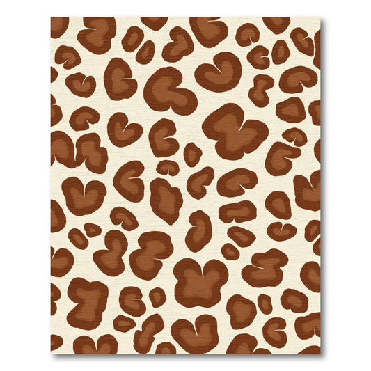 Brown Leopard Print Abstract Rug