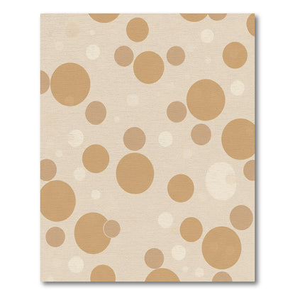Warm Beige Scattered Circles Rug