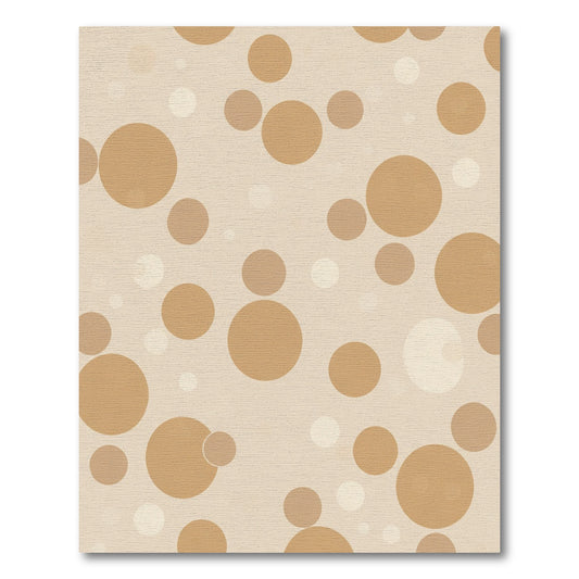 Warm Beige Scattered Circles Rug
