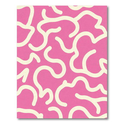 Sweet Pink Creamy Swirls Rug
