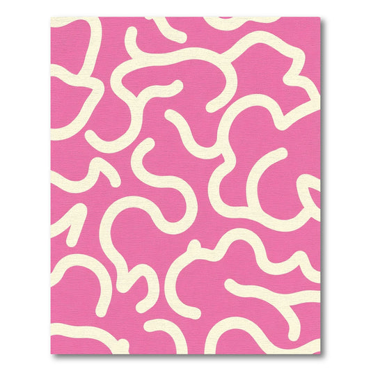 Sweet Pink Creamy Swirls Rug