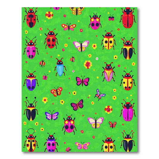 Whimsical Bugs and Butterflies Garden Rug