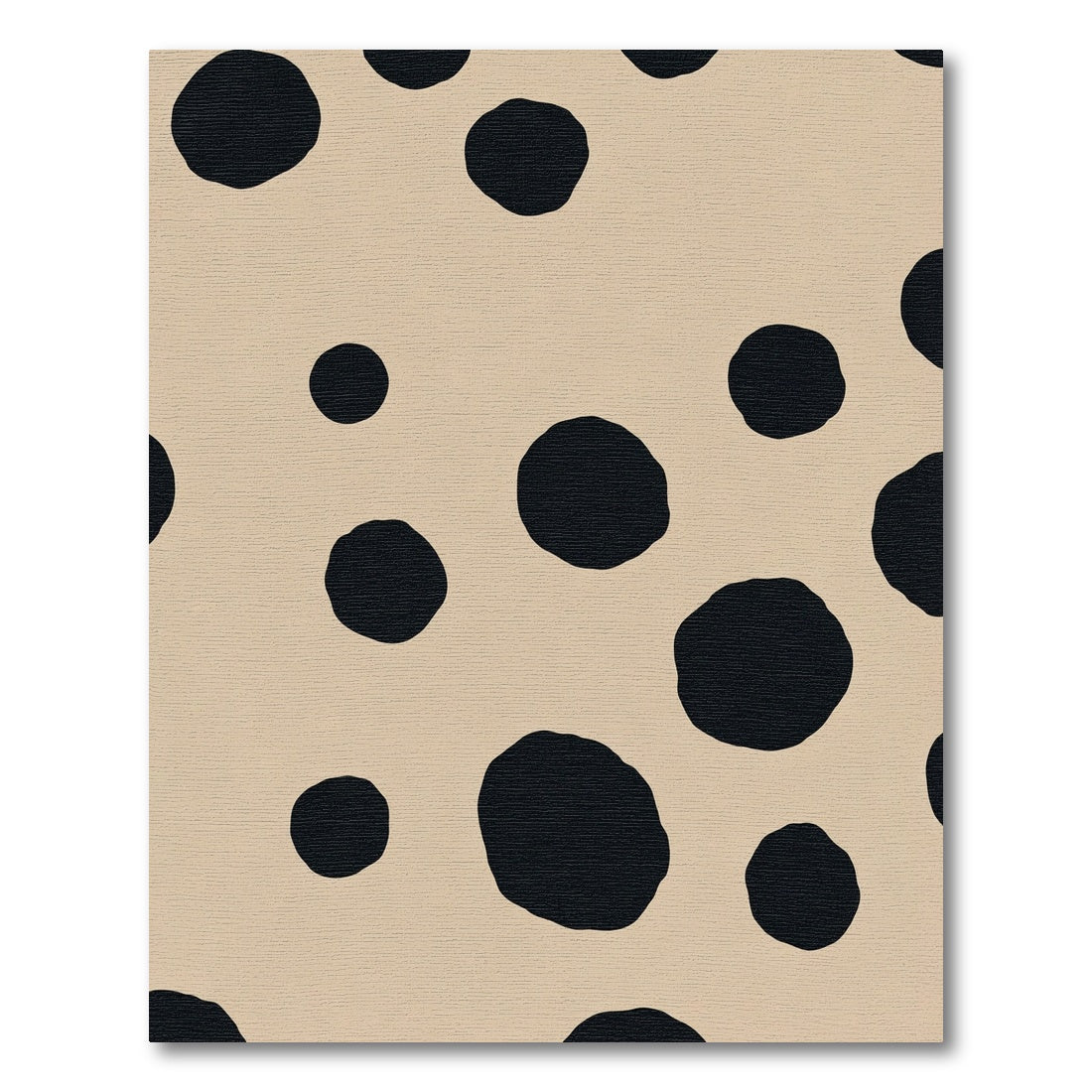 Modern Black Polka Dot Accent Rug