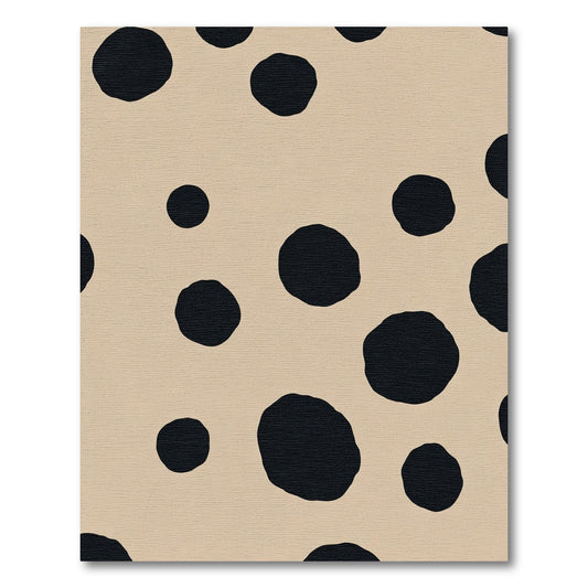Modern Black Polka Dot Accent Rug