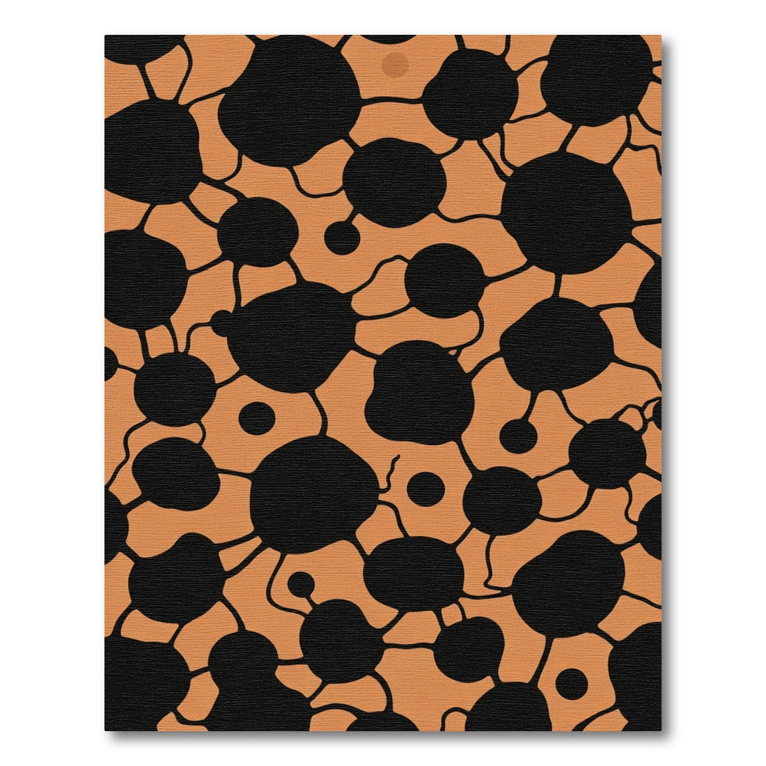 Bold Organic Black Orange Circles Rug