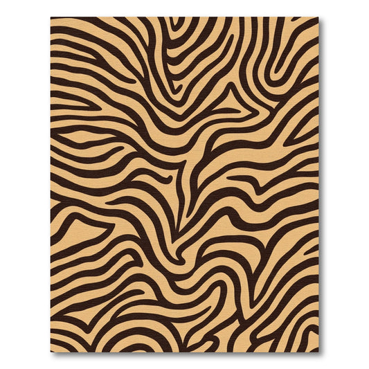 Tan Charcoal Abstract Swirls Rug