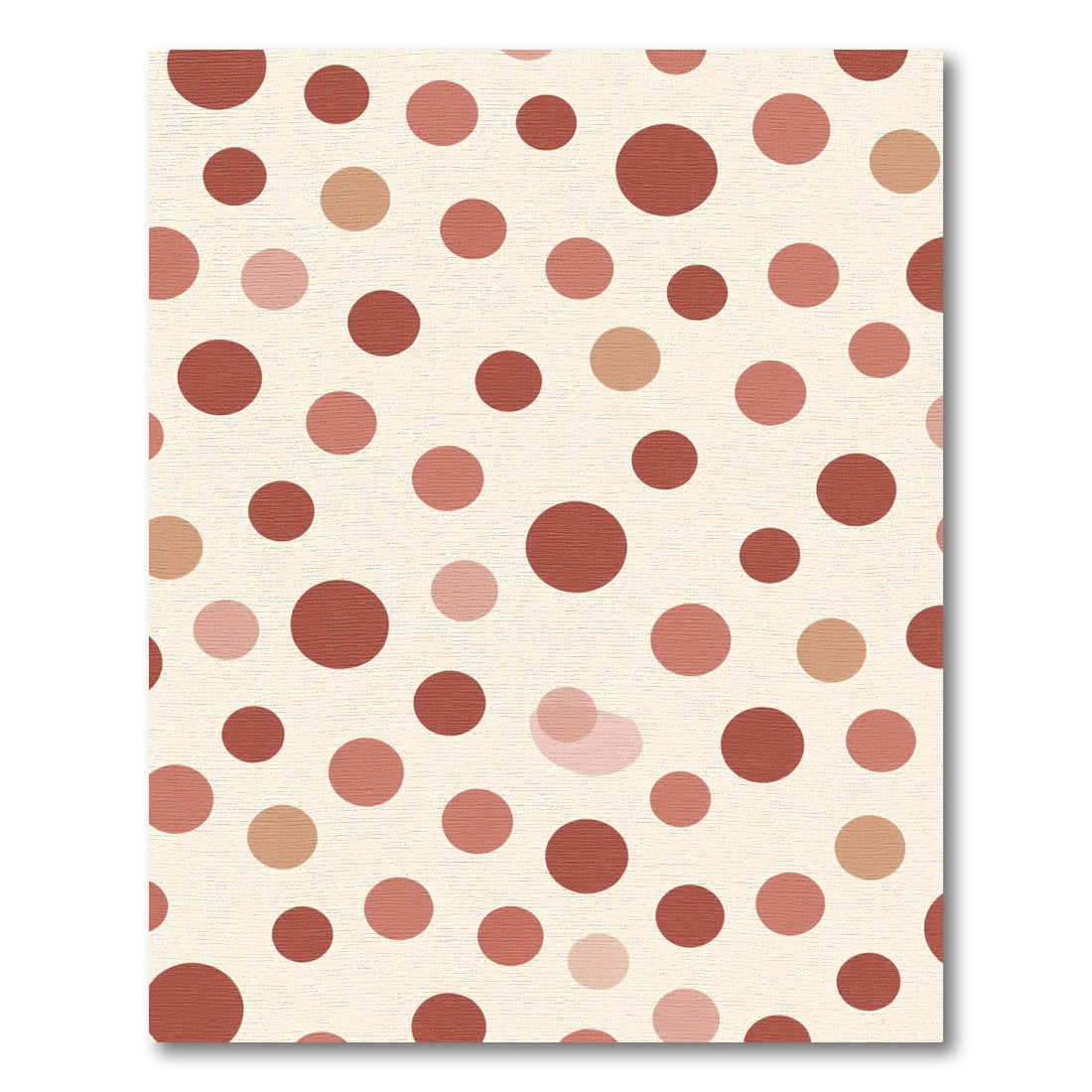 Terracotta And Blush Polka Dot Rug