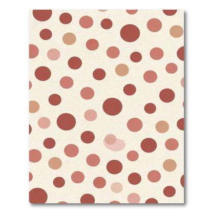 Terracotta And Blush Polka Dot Rug