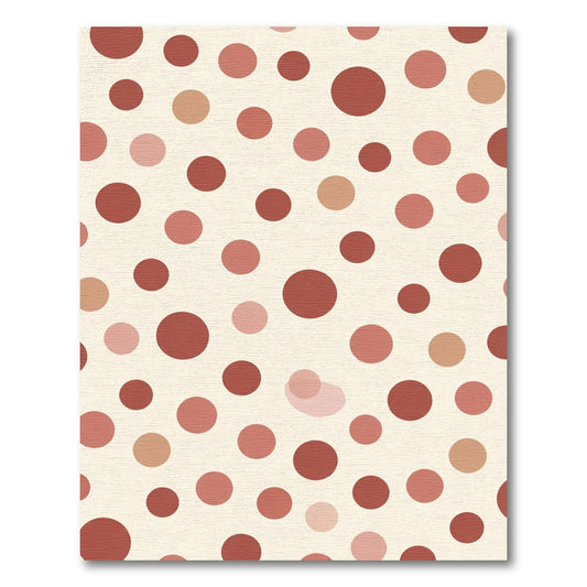 Terracotta And Blush Polka Dot Rug