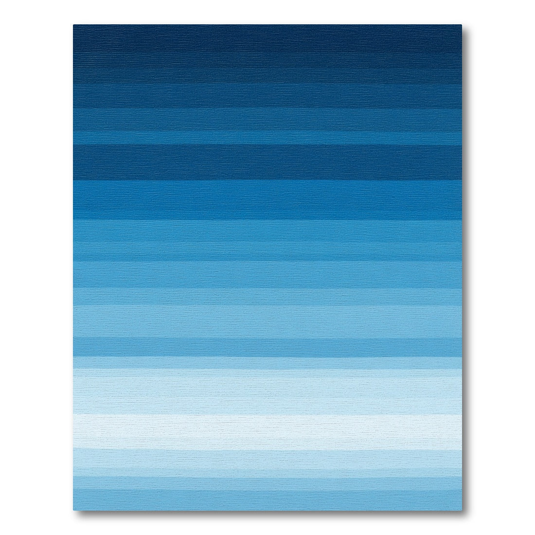 Gradient Blue Horizontal Stripe Rug