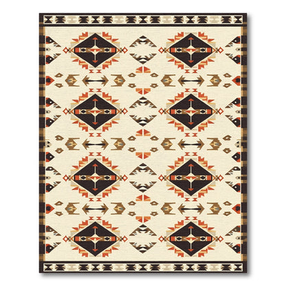 Earthy Diamond Geometric Rug