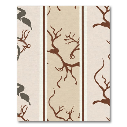 Brown Tree Branch Stripe Rug