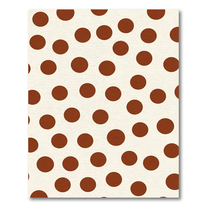 Classic Brown Polka Dot Circles Rug