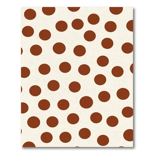 Classic Brown Polka Dot Circles Rug