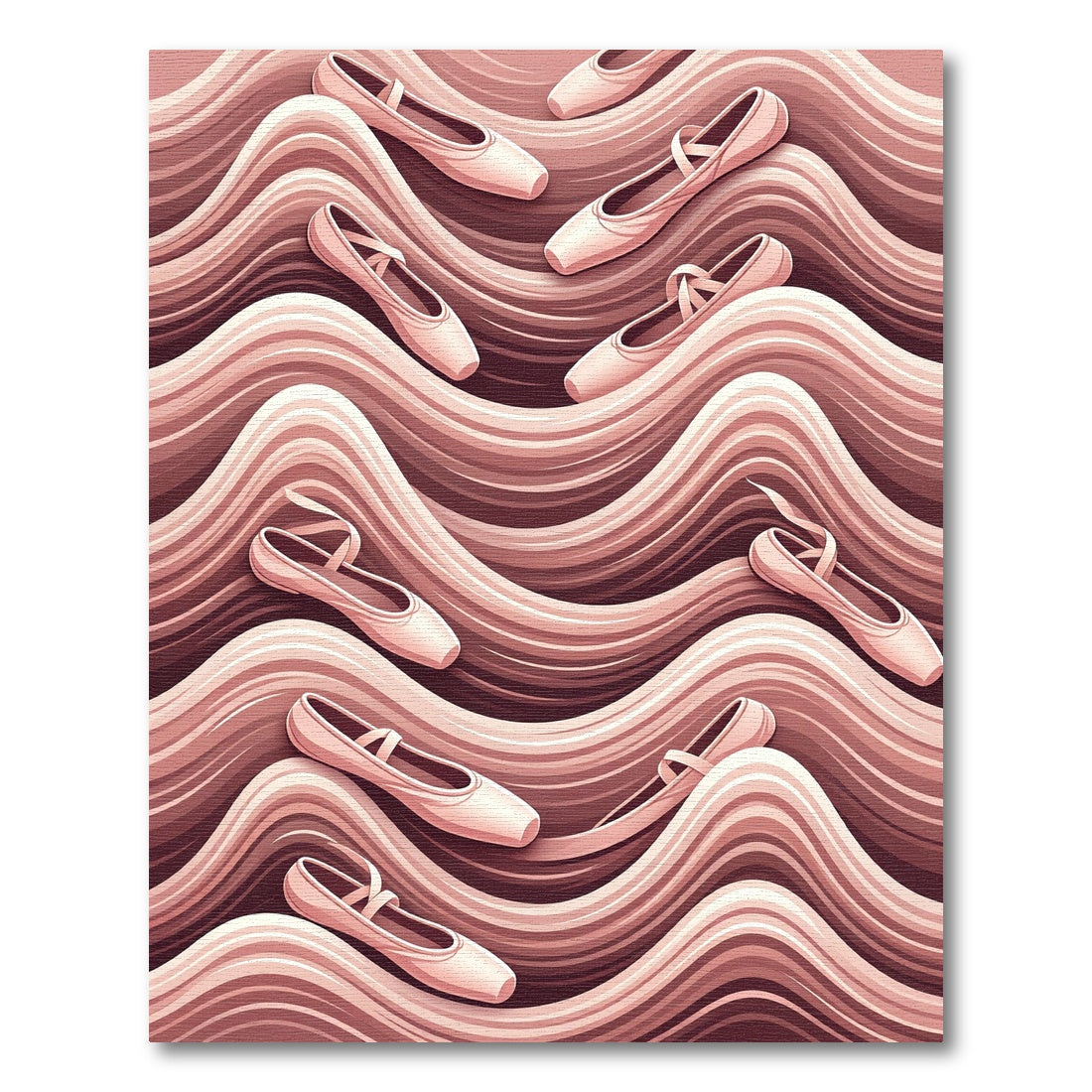 Blush Pink Ballet Slipper Wave Rug