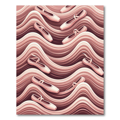 Blush Pink Ballet Slipper Wave Rug