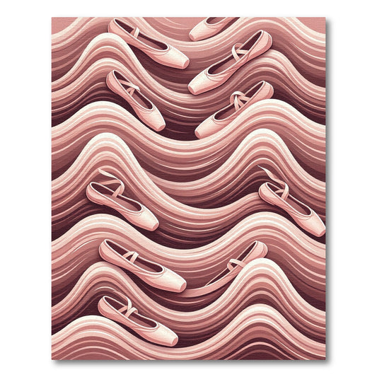 Blush Pink Ballet Slipper Wave Rug