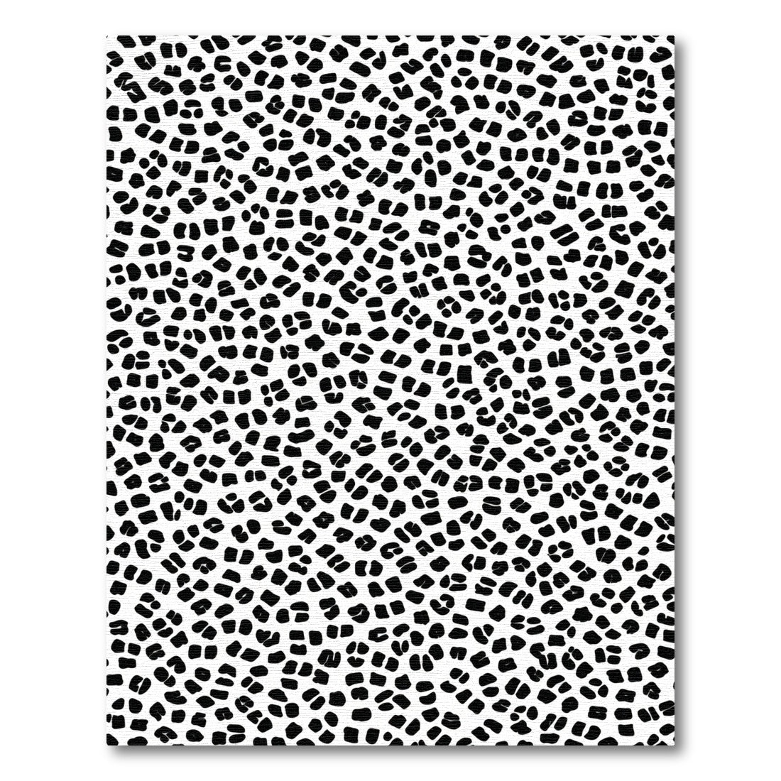 Black White Animal Spot Abstraction Rug