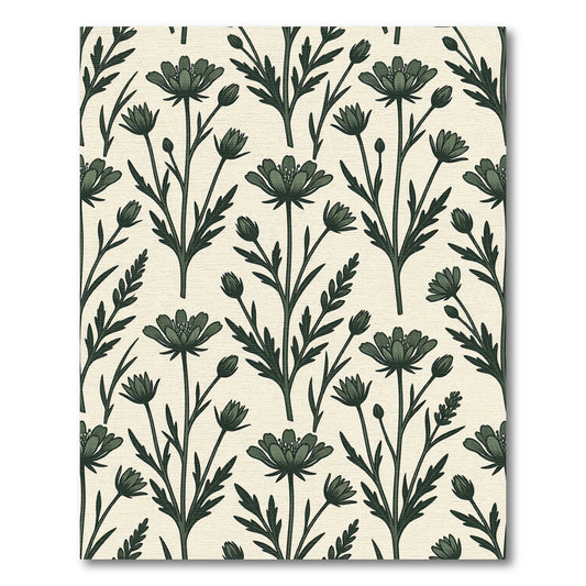 Forest Green Botanical Midnight Meadow Rug