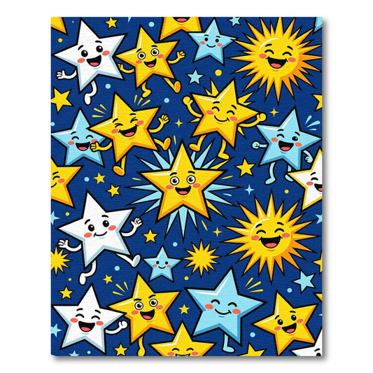 Joyful Star Trio Celestial Fun Rug