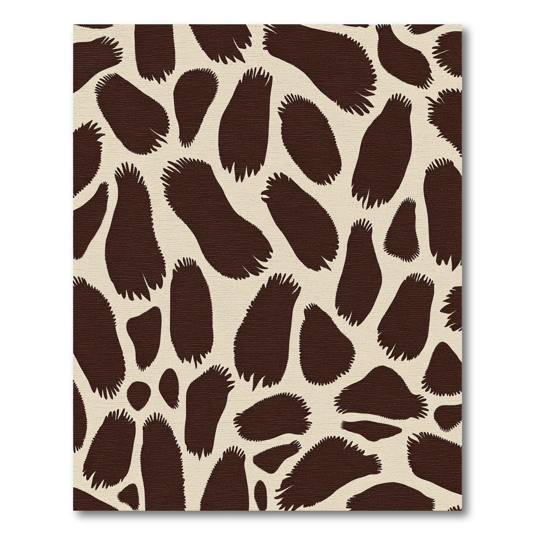 Brown Giraffe Spots Textured Rug