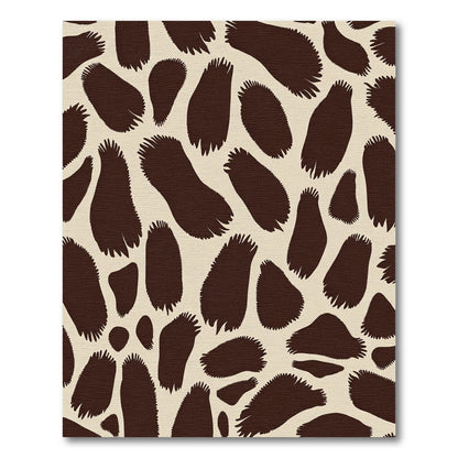 Brown Giraffe Spots Textured Rug