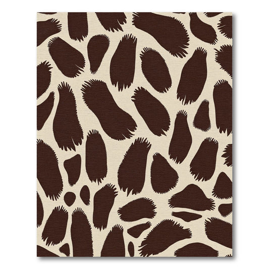 Brown Giraffe Spots Textured Rug