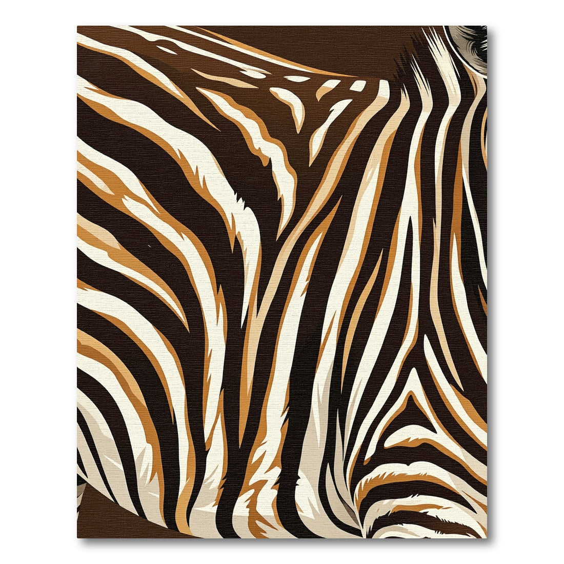 Bold Brown and White Zebra Stripe Rug