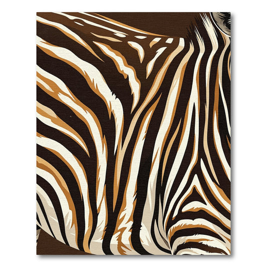 Bold Brown and White Zebra Stripe Rug