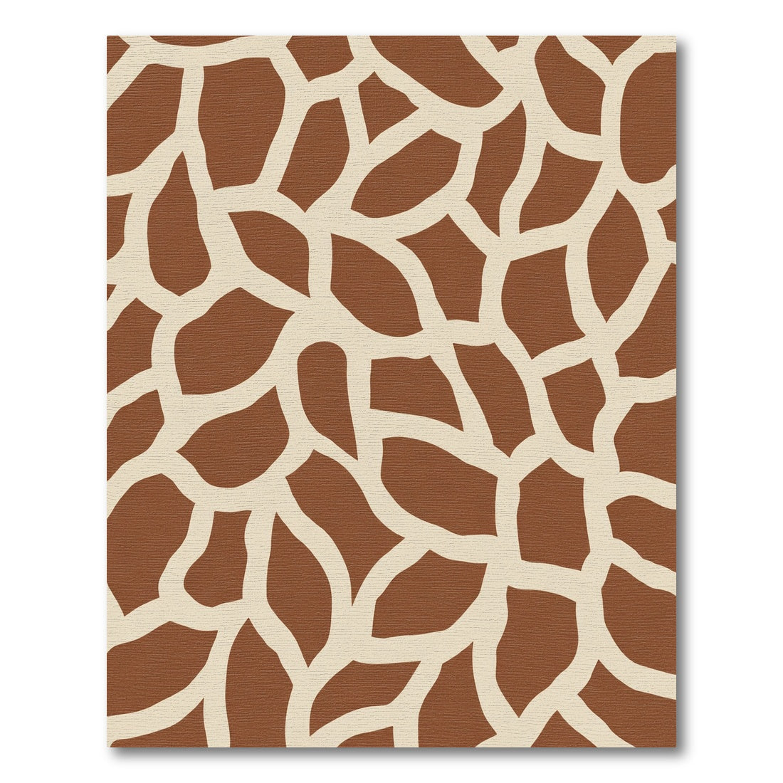 Brown Cream Giraffe Spot Overlay Rug