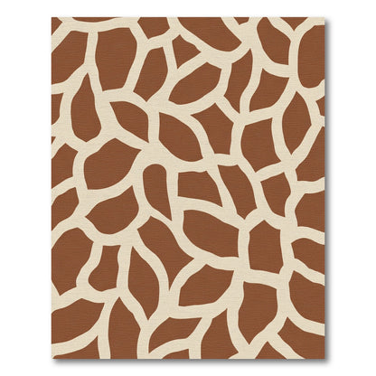 Brown Cream Giraffe Spot Overlay Rug
